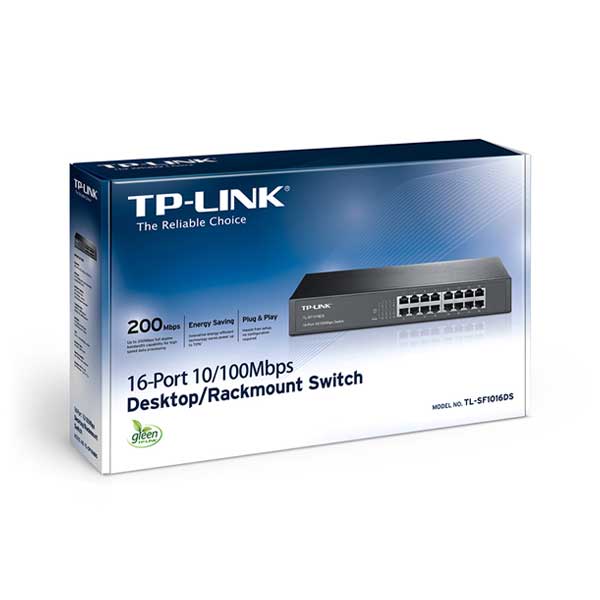 سوئیچ 16 پورت اترنت غیر مدیریتی رومیزی،رکمونت تی پی لینک TP-LINK TL-SF1016DS