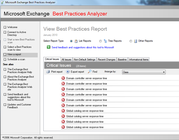 دانلود نرم افزار آنالیز نیازهای سرور برای داشتن اکسچنج سرور-Microsoft Exchange Best Practise Analyzer