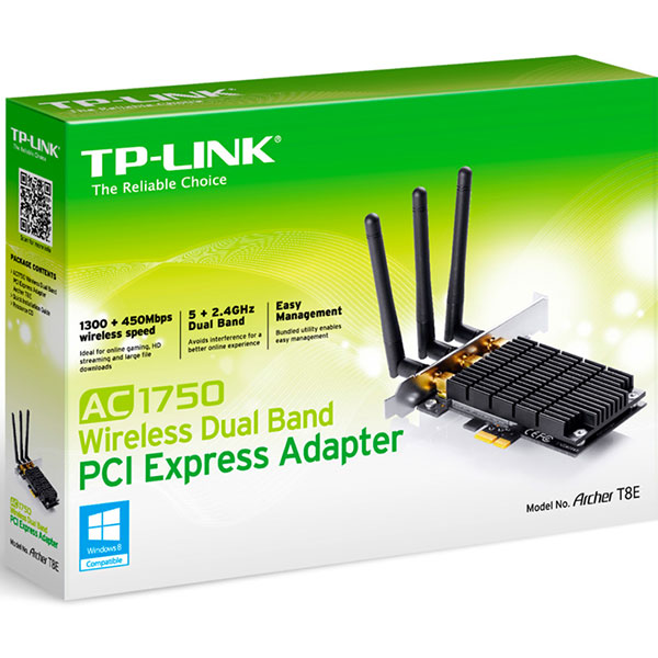 کارت شبکه وایرلس PCI Express سه آنتن دوباند سری AC1900 تی پی لینک TP-LINK Archer T8E