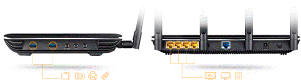 روتر وایرلس 4 پورت 4 آنتن دو بانده سری AC2600 تی پی لینک TP-LINK Archer C2600