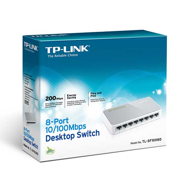 سوئیچ 8 پورت اترنت غیر مدیریتی تی پی لینک TP-LINK TL-SF1008D