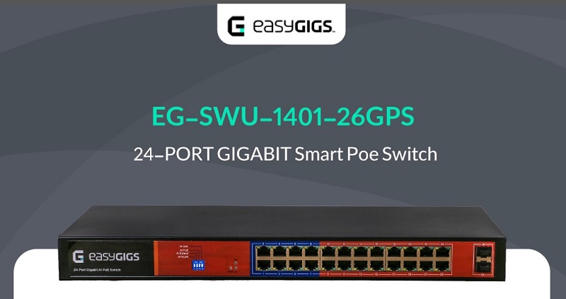 سوئیچ EG-SWU-1401-26GPS از سری محصولات EASYGIGS 